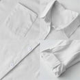 thumbnail image 5 of White Linen Workwear Solid Work Full-Length Big & Tall Banded Waist Women's Trousers Suit, Women's Casual Solid Retro Plus Size Cotton Button Shirt High Waist Loose Pocket Long Pant Suit, 5 of 5