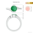thumbnail image 5 of Angara Natural 1.5 Ct. Emerald Solitaire Ring in 14K White Gold for Women (Ring Size: 12), 5 of 10