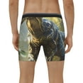 thumbnail image 4 of Cauagu Ferocious Dinosaur Print Men's Boxer Briefs, Funny & Cute Underwear Elastic Waistband Briefs Ideal Gift for Men,1-Pack, 4 of 7