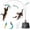 Black, variant on Interactive Cat Toy with 360° Feather Wand, Automatic Motion-Activated Self-Play Toy for Indoor Cats, USB Rechargeable with Suction Cup Base