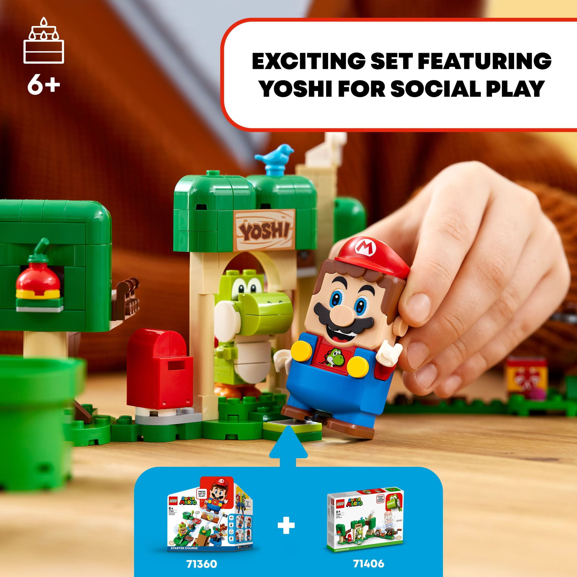 LEGO Super Mario Yoshi's House Set 71406 - Toy with Yoshi & Monty