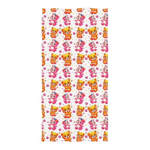 Oversized Beach Towel Extra Large Absorbent Microfiber Bath Towels Soft Quick Drying Pretty Bears 74"x37"