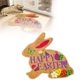 thumbnail image 1 of Easter Bunny Welcome Mat Absorbent Durable Velvet Rug Modern Design Indoor, 1 of 6