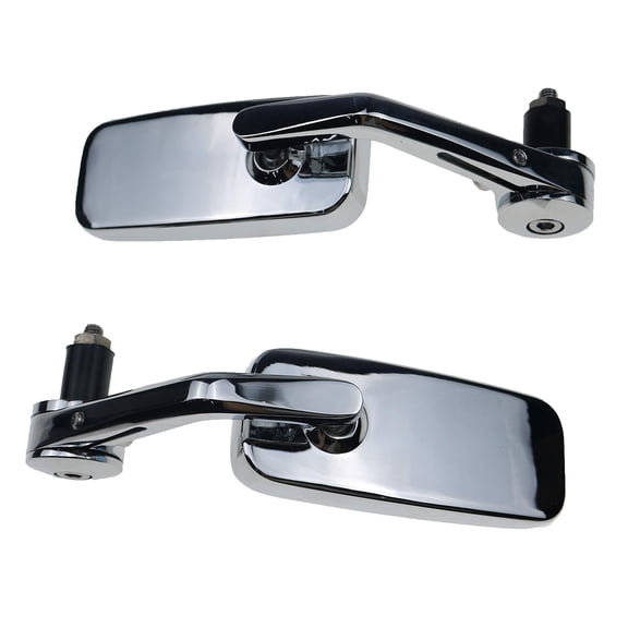 7/8" 22mm Motorcycle Rectangle Handlebar Mount Bar End Rearview Side Mirror for Honda Kawasaki Suzuki Yamaha Ninja ZX YZF R1 R6 R6S CBR F4i GSXR Cafe Racer Street Sport Bike