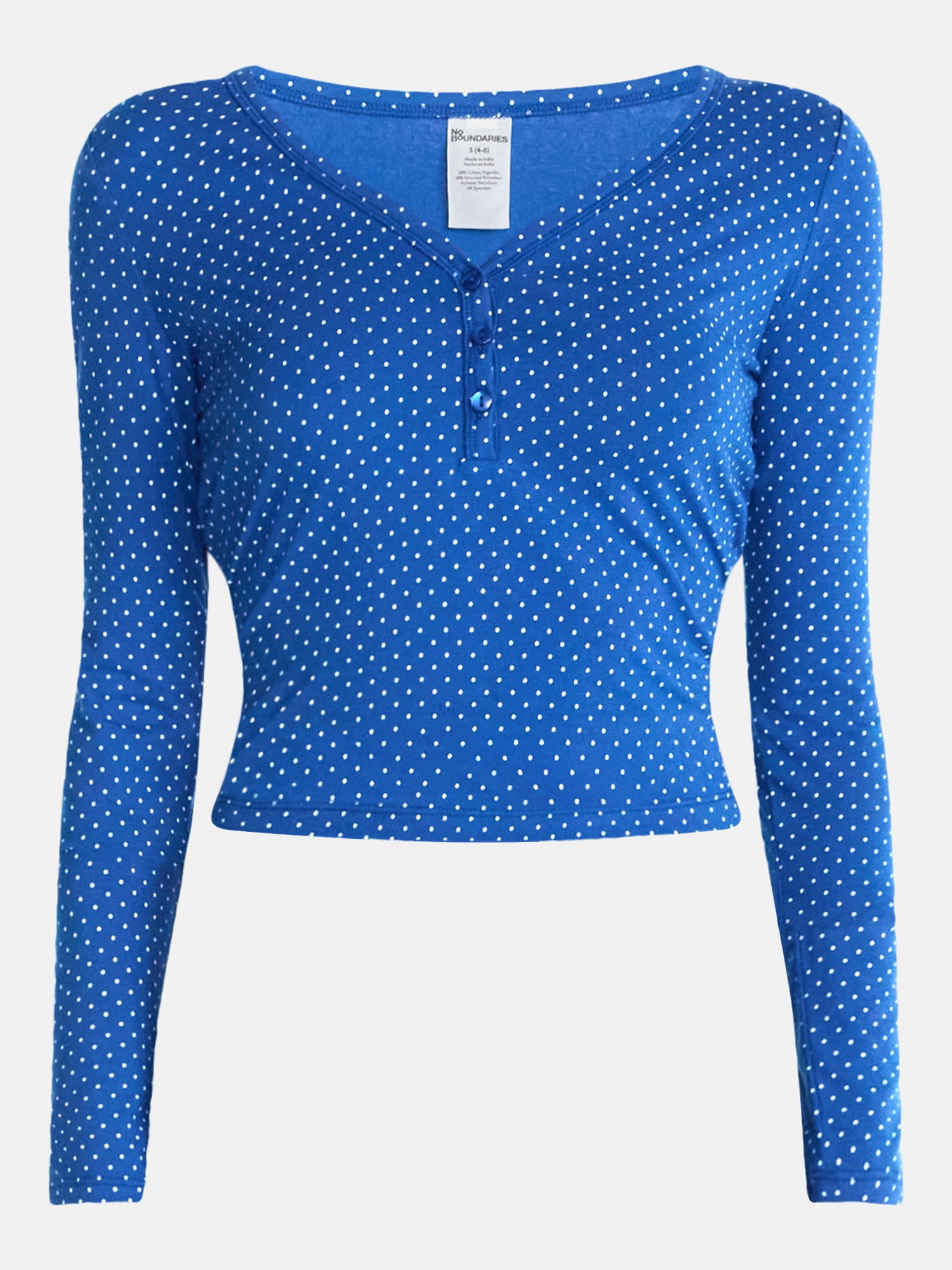 No Boundaries Cloud Core Henley Sleep Shirt, Women's XXS-3X