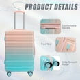 thumbnail image 4 of imerelez Luggage Sets, 3 Piece Durable Suitcase Set with Spinner Wheels, 3 Pcs Hardside Lightweight luggage with TSA Lock, Large Checked Travel Suitcases 20/24/28 Inch, 4 of 8