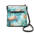 thumbnail image 2 of Kuiaobaty Sea Turtle Starfish Print Crossbody Bag for Women, Waterproof Portable Leather Satchel Purse Crossbody, Wear Resistant Messenger Handbag With Adjustable Strap for Travel, 2 of 7