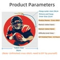 thumbnail image 2 of DIY Stamped Cross Stitch Kits American Football Easy for Beginners with Hoop 11CT Counted Embroidery Needlepoint Crafts Arts for Handmade Enthusiasts and Home Decor 30x30cm(1), 2 of 8