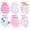 6 Pairs/G46, variant on RATIVE Organic Cotton No-Scratch Baby Mittens for Newborn Girls, 0-6 Months, 6 Pairs, g46