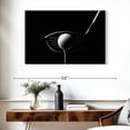 thumbnail image 3 of Elephant Stock Golf Hit Position Wall Art - Horizontal Canvas Wall Art - Living Room Wall Decor - Sports Canvas - Black And White Decor - 39" x 26", 3 of 8