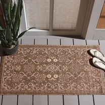 Safavieh Courtyard Angela Medallion Indoor/Outdoor Area Rug, Brown/Creme, 2' x 3'7"