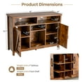 thumbnail image 3 of Giantex Buffet Cabinet w/Storage, Kitchen Sideboard w/Removable Wine Rack & Adjustable Shelves for Home or Office, 3 of 6