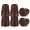 Brown, variant on SupreGear 4-Pack Cane Tip Replacement Caps, 1 inch Heavy-Duty Non-Slip Rubber, Black