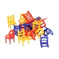 thumbnail image 4 of Balancing Chair Toy, Kids Stacking Chair Toy Miniature Chairs Smoothness Edges Plastic  For Outdoors, 4 of 8