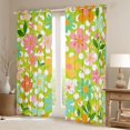 thumbnail image 2 of Manfei Groovy Floral Flowers Black Out Curtains for Boys Girls,Spring Garden Curtains Pack of 2 (42x63 Each),Polka Dots Bedroom Curtains,Luxury Bedroom Decor, 2 of 6