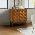thumbnail image 3 of Modern Anti-tip Storage Accent Cabinet 2 Doors Dresser with Adjustable Shelves Walnut, 3 of 8