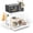 White, variant on 2-Tier Microwave Rack - Height Adjustable & Extendable Kitchen Shelf with Drawer - Carbon Steel - Includes Hooks & Reinforcement Suction Cups - Easy Assembly (Black)