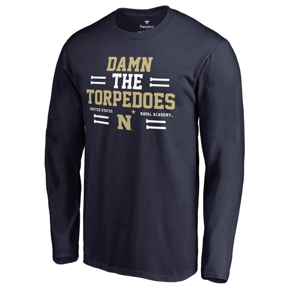 Men's Navy Navy Midshipmen Hometown Collection Damn the Torpedoes Long Sleeve T-Shirt