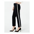 thumbnail image 2 of TOMMY HILFIGER Womens Navy Velvet Side Striped Casual Pants 10, 2 of 4