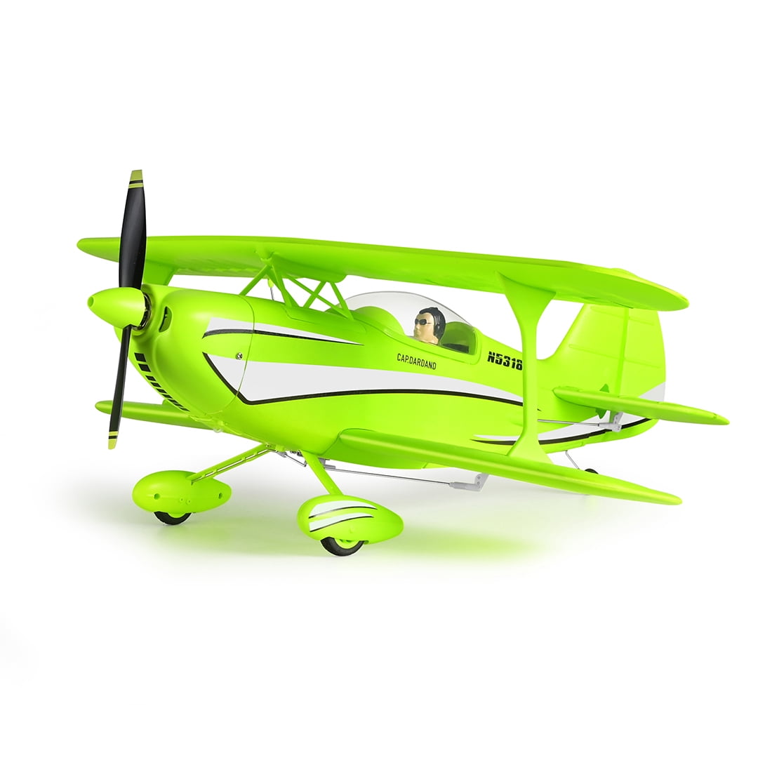 RC Aircraft, XK A310 Beech D17S 2.4G 4CH Quick-Release EPP Scale RC Fixed-Wing Aircraft Model, 400mm-Wingspan 3D/6G Realistic Bi-Wing Plane, Gift for Adults Beginners (RTF/Green)