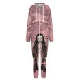 thumbnail image 4 of Demon Slayer Nezuko Unisex Onesie Pajamas Zipper Jumpsuit Hooded One Piece Sleepwear for Family Mens Womens, 4 of 8