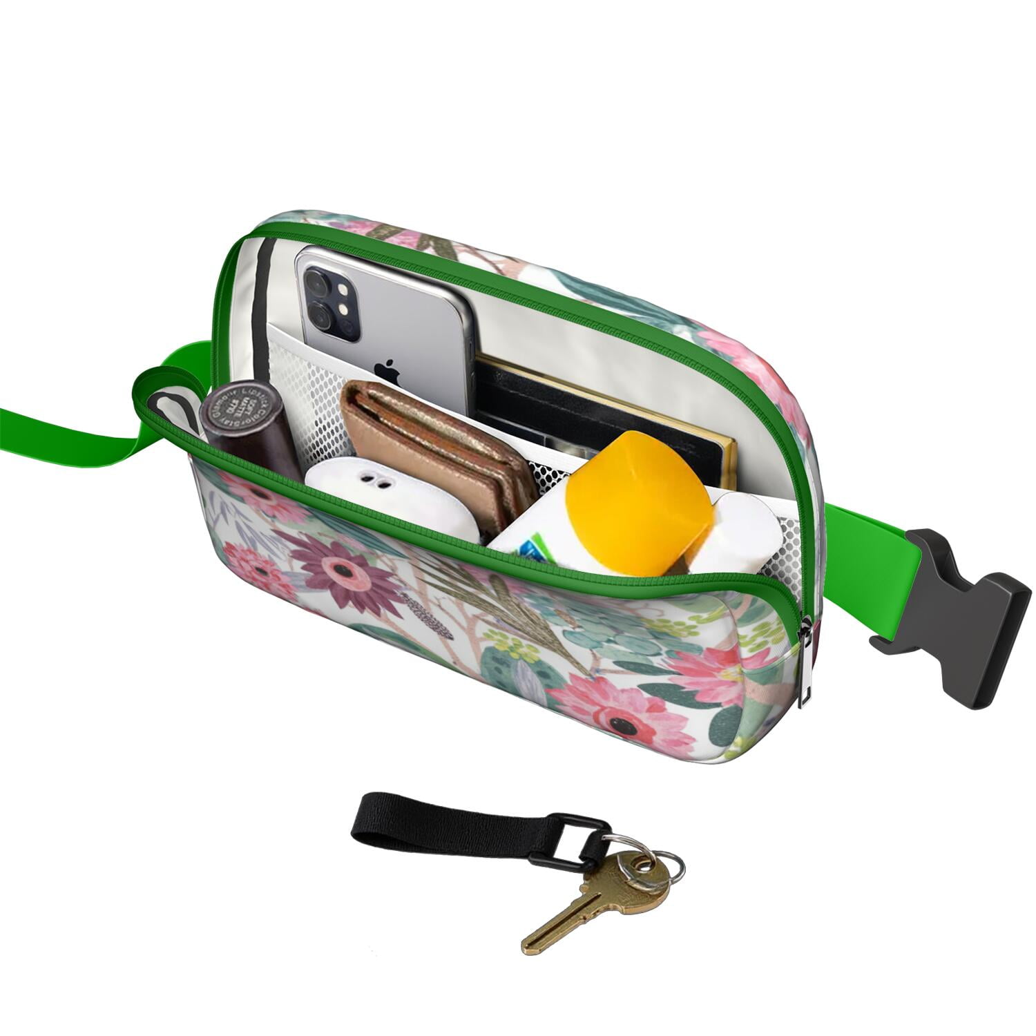 Crossbody Belt Bag Cactus Fashion Belt Bag Small Cross Body Bags for Women Casual Waist Packs with Adjustable Strap Waterproof Belt Bag for Workout Running Travelling