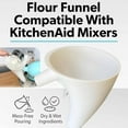 thumbnail image 6 of Yippzo Flour Funnel for Kitchen Aid Mixer for 4.5-5 Quart Tilt-Head Stand Mixe, No-Mess Pouring Attachment Durable Dishwasher-Safe, 6 of 8