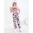 thumbnail image 5 of Usaibhir Girl Outfits Short Sleeve Printed Crop Tops + Camouflage Pants 2pcs Summer Clothes Set 7-14T, 5 of 12