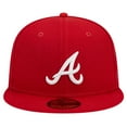thumbnail image 2 of Men's New Era Red Atlanta Braves Logo 59FIFTY Fitted Hat, 2 of 5