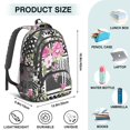 thumbnail image 5 of Pioneer Flower Backpack for School,Cute School Bag,Schoolbag with Adjustable Shoulder Straps & Padded Back,16.9 Inch, 5 of 5