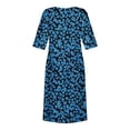 thumbnail image 5 of Edvintorg Summer Dresses for Women 2025 Vacation Vintage Floral Printed 3/4 Sleeve Dress for Women Midi Dresses for Women Casual, 5 of 5
