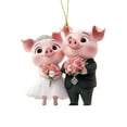 thumbnail image 2 of RyanK Valentine'S Day Gifts Valentine'S Day Decorations Valentine's Day Wedding Love Pig Pendant Car Interior Acrylic Pendant Decorative Pendant 2.44x3.14in, 2 of 5