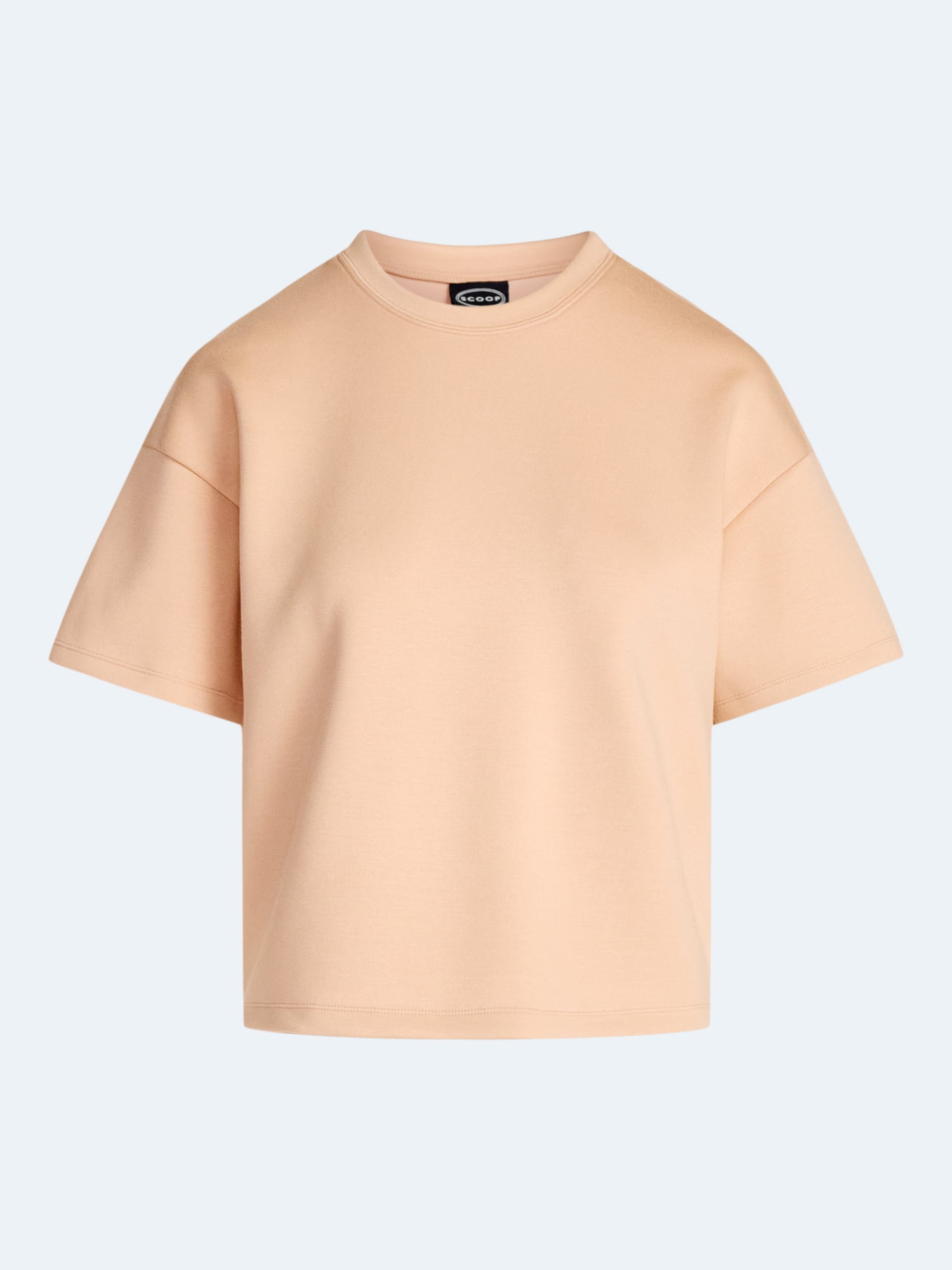 Scoop Women's and Women's Plus Scubaknit Tee with Short Sleeves, Sizes XS-4X