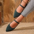 thumbnail image 4 of Xucatan Trendy Women's Buckle Strap Pointed Flats with Low Block Heel, Slip-On Comfort Shoes with Padded Footbed, Non-Slip Flexible Sole Lightweight Walking Shoes for Daily Outfits Gift, 4 of 9