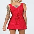 thumbnail image 3 of Robe Mini Florale pour Femmes Bretelles Spaghetti Sans Manches Moulante Robe Courte Ligne A, 3 of 6