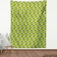 thumbnail image 4 of Ambesonne Forest Fabric by the Yard Upholstery, Woodland Mushrooms Theme, 2 Yards, Lime Green Charcoal Grey, 4 of 5