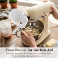 thumbnail image 2 of Maytalsory Mixer Flour Funnel Easy To Clean Silica Gel Large-capacity Kitchen Utility Tool For Mixer red, 2 of 6