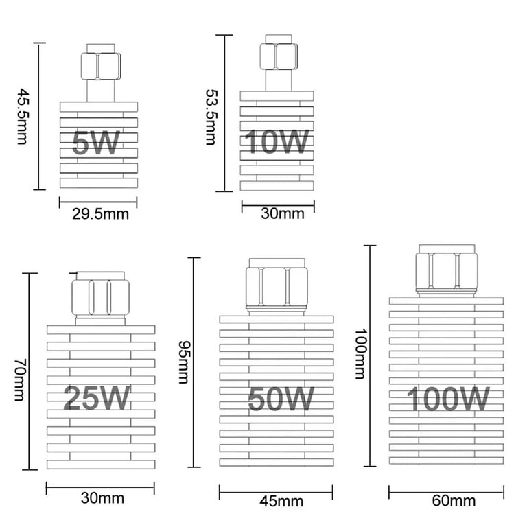 RF Coaxial Dummy Load Resistor - SMA Male Plug, 5-100W, 50 Ohm, DC-3GHz, For Ham/CB Radio