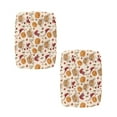 thumbnail image 2 of FOR U DESIGNS Cardinal Pumpkin Pattern Stool Covers Rectangle 2 Pieces Stretch Saddle Bar Stool Slipcover Wear-Resistan Vanity Chair Cover Height Bar Stools Slipcovers Fall Home Decor, 2 of 9