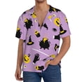 thumbnail image 1 of Fotbe Cute Halloween Camisa Estampada de Manga Corta para Hombre, Casual de Verano, Estilo Playero, Sin Arrugas-Medium, 1 of 5