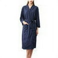 thumbnail image 5 of ziyahi Peignoir de Bain pour Femmes Absorption d'Eau Peignoir Gaufré Uni Robe de Spa Maison Robe de Nuit, 5 of 5