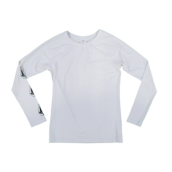 Volcom Women's Juniors Long-Sleeve Rash-Guard White L New