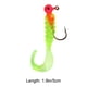 thumbnail image 2 of Soft Bait T-tail Fishing Small T-tail 1g-4g Lead Head Hook Tail Tail Thread Soft Worm Fake Bait, 2 of 6