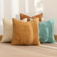 thumbnail image 2 of Pack of 4 Orange/Teal Couch Throw Pillow Covers 18x18 Inch Yellow Green Soft Decorative Chenille Pillows Farmhouse Accent Cushions for Boho Home Decor Spring Sofa Bedroom Living Room, 2 of 7