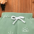 thumbnail image 5 of Newborn Infant Baby Boy Clothes Long Sleeve Romper Pants Headband Hat Outfits Set ( Newborn, Green), 5 of 6