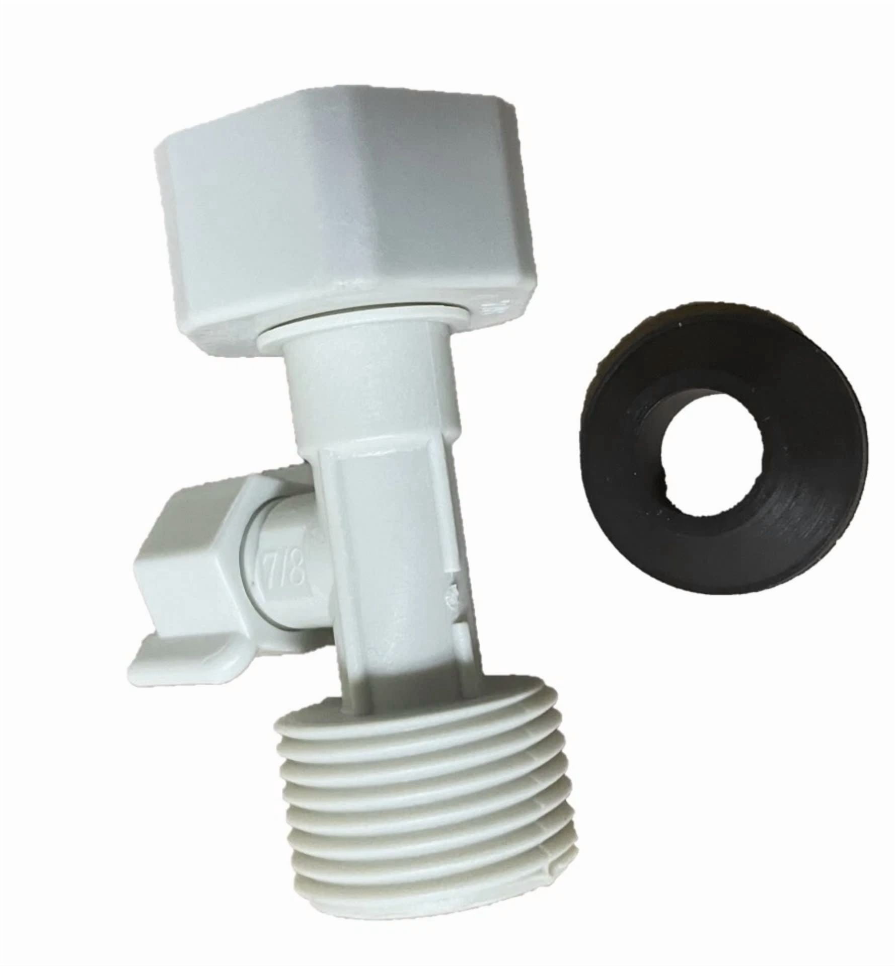CIRCLE- Bidet T Adapter Attachment, 7/8 In. Male, 7/8 In. Female, 1/4 In Hose Attachment