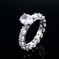 thumbnail image 5 of 6*8mm Oval AAA Cz Band Elegant Ring Women's 925 Silver Engagement Ring Size 6-10, 5 of 5