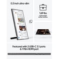 thumbnail image 3 of ARZOPA Monitor Portátil 17.3", 1080P FHD 103% sRGB IPS Monitor Portátil Monitor Gaming Soporte Integrado HDMI USB C Pantalla Externa con Altavoces Duales para PC Mac Teléfono Xbox Switch PS5 - A1M, 3 of 5