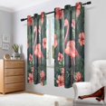 thumbnail image 2 of Yayeee Window Curtains Set of 2 for Living Room Light Filtering 63"x42", Red Flamingo Pattern, 2 of 7