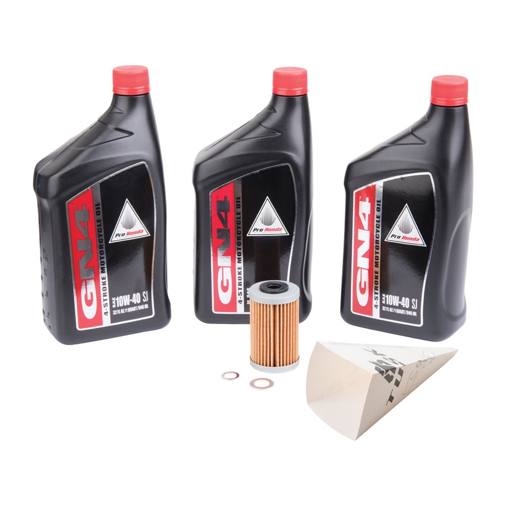Tusk 4Stroke Oil Change Kit for ProHonda GN4 10W40 For Honda XR650L